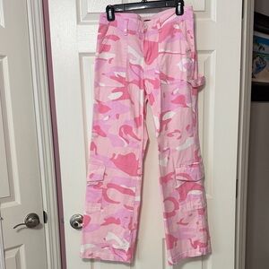 Pink Camouflage Cargo Pants